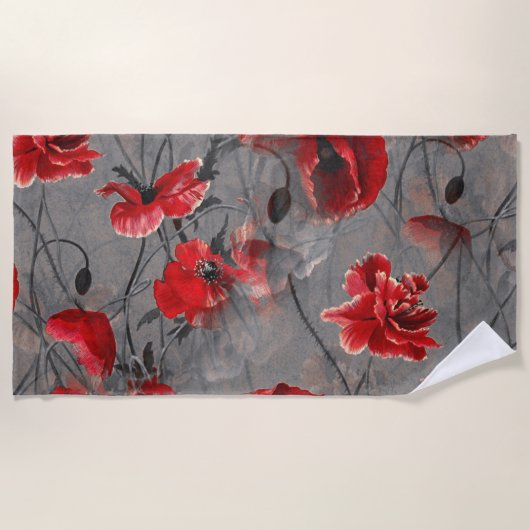 Poppy Haze Strandtuch (Vorderseite)
