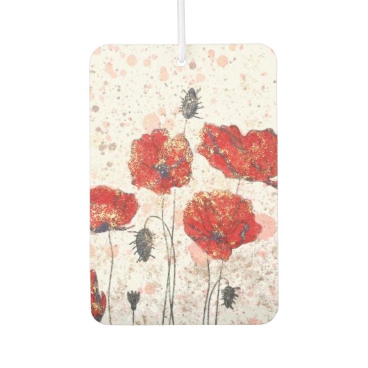 Poppy Heart Air Freshener Autolufterfrischer (Vorderseite)