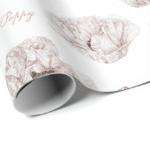 Poppy Illustriert Geschenkpapier (Rolleneckpunkt)