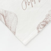 Poppy Illustrierte Blume Fleecedecke (Ecke)