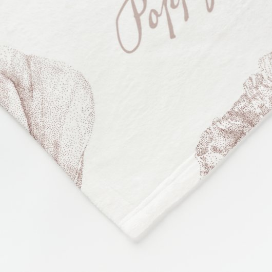 Poppy Illustrierte Blume Fleecedecke (Ecke)