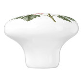 Poppy in Red White Gingham Keramikknauf (Seitenansicht)