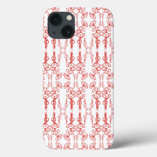 Poppy-Kontur, Rot auf Weiß, iPad Case-Mate-Fall iPhone 13 Hülle