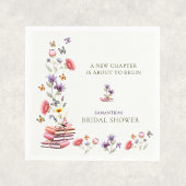 Poppy & Lavender Bridal Shower Napkins Serviette