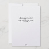 Poppy Liebe Flat Sympathy Card Dankeskarte (Rückseite)