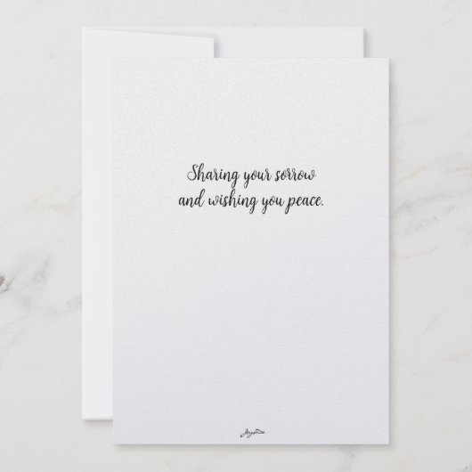 Poppy Liebe Flat Sympathy Card Dankeskarte (Rückseite)