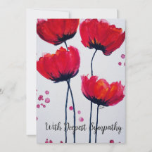 Poppy Liebe Flat Sympathy Card