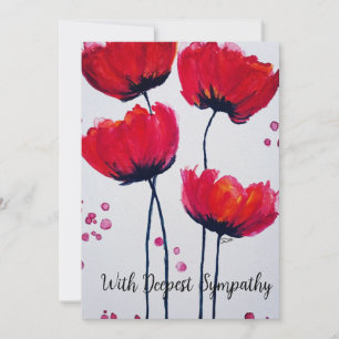 Poppy Liebe Flat Sympathy Card Dankeskarte