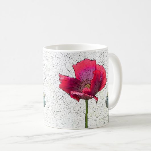 Poppy-Liebe Kaffeetasse (VorderseiteRechts)
