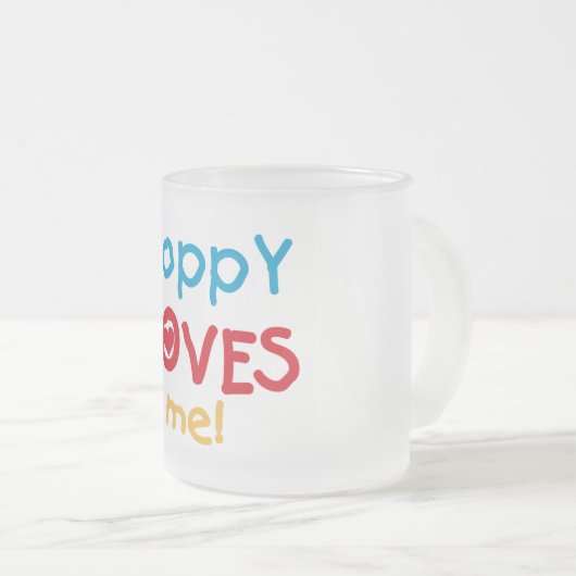 Poppy Lieben Me T - Shirt und Geschenke Mattglastasse (VorderseiteRechts)