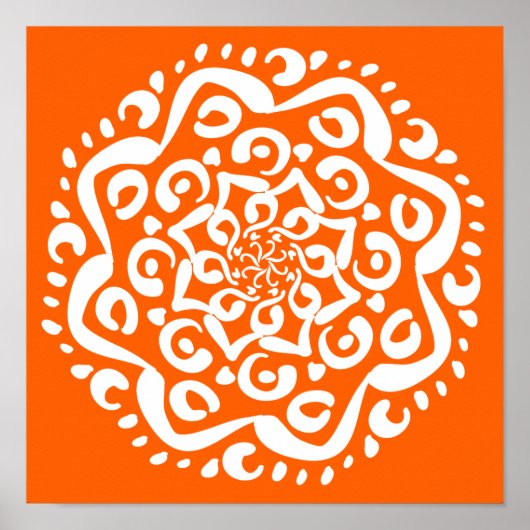 Poppy Mandala Poster (Vorne)