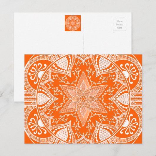 Poppy Mandala Postkarte (Vorne/Hinten)