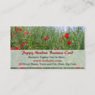 Poppy Meadow Business Card Visitenkarte