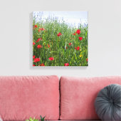 Poppy Meadow Leinwand (Insitu (Wohnzimmer))