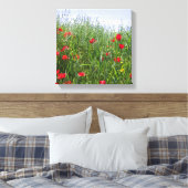 Poppy Meadow Leinwand (Insitu (Schlafzimmer))