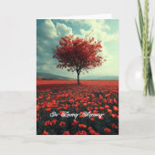 Poppy Meadow Lonely Tree Einladung (Vorderseite)