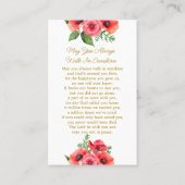 Poppy Memorial Photo Funeral Prayer Card Visitenkarte (Rückseite)