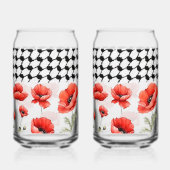 Poppy mit palästinensischem Hattah Can Glass Set Dosenglas (Vorderseite)