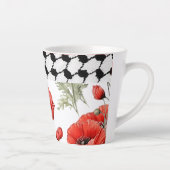 Poppy mit palästinensischem Hattah Latte-Tasse Milchtasse (Rechts)