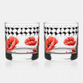 Poppy mit palästinensischem Hattah Whiskey Glass S Whiskyglas (Rechts)