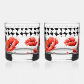 Poppy mit palästinensischem Hattah Whiskey Glass S Whiskyglas (Links)