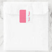 Poppy Modernes Hahnentrittmuster mit Namen Quadratischer Aufkleber (Tasche)