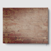 Poppy Monogram Dark Wedding Guest Book Gästebuch (Rückseite)