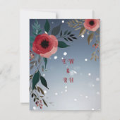 Poppy of Liebe" Einladung zur Hochzeitsfeier (Rückseite)