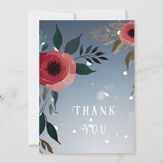 Poppy of Liebe" Einladung zur Hochzeitsfeier (Vorderseite)