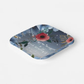 Poppy of Liebe" Einladung zur Hochzeitsfeier Pappteller (Gewinkelt)