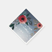 Poppy of Liebe" Einladung zur Hochzeitsfeier Serviette (Ecke)