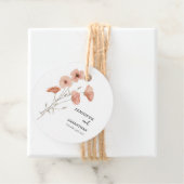 Poppy Orange Blume Wedding Geschenkanhänger (Beispiel)