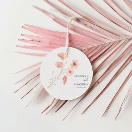 Poppy Orange Blume Wedding Geschenkanhänger