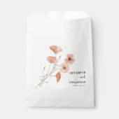 Poppy Orange Blume Wedding Geschenktütchen (Vorderseite)