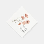 Poppy Orange Blume Wedding Serviette (Ecke)