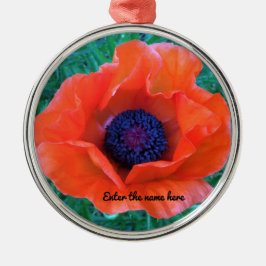 POPPY Oriental Red Orange — Ornament Aus Metall