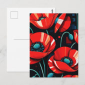 Poppy Papaver Blume Postkarte (Vorne/Hinten)