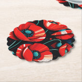 Poppy Papaver flowers Untersetzer (angewinkelt)