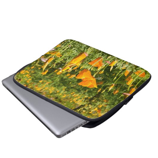 Poppy Patch Laptopschutzhülle (Vorne Knopf)