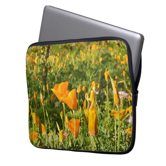 Poppy Patch Laptopschutzhülle (Vorderseite Links)
