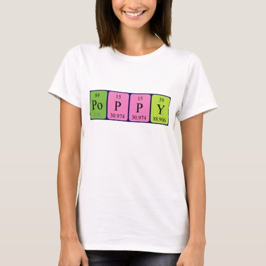 Poppy Periodenname Shirt (Vorderseite)