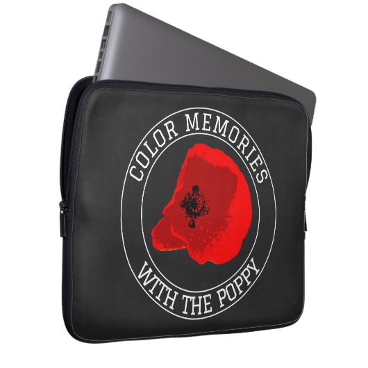 Poppy - Personalisierter Oben- und Untertext auf s Laptopschutzhülle (Vorne Rechts)