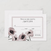 Poppy Pink Wedeltrettkarte RSVP Karte (Vorne/Hinten)