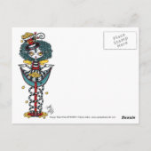 Poppy Popcorn Pixie Stick Rainbow Circus Postkarte (Rückseite)