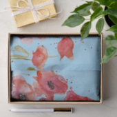 Poppy Poppies Rote Wasserfarben Blume Seidenpapier (Geschenk)