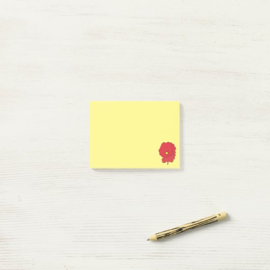 Poppy Post-it Klebezettel (Auf Schreibtisch)