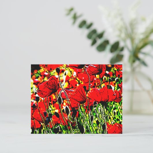 Poppy Postkarte (Stehend Vorderseite)