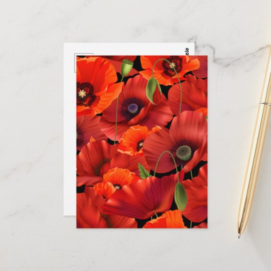 Poppy Postkarte (Vorderseite/Rückseite Beispiel)