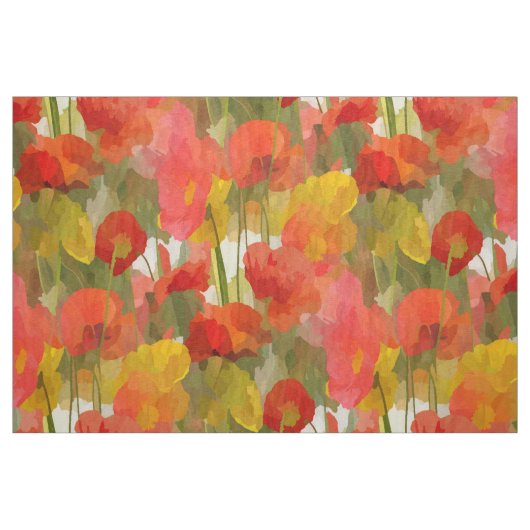 Poppy Power Groß Stoff (Fat Quarter (45,7 x 55,9 cm))