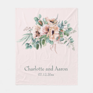 Poppy Radiance Personalisiert Wedding Fleecedecke
